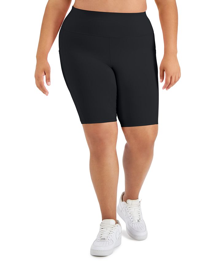 ID Ideology Women's Pull On Bicycle Shorts Black Size 1X
