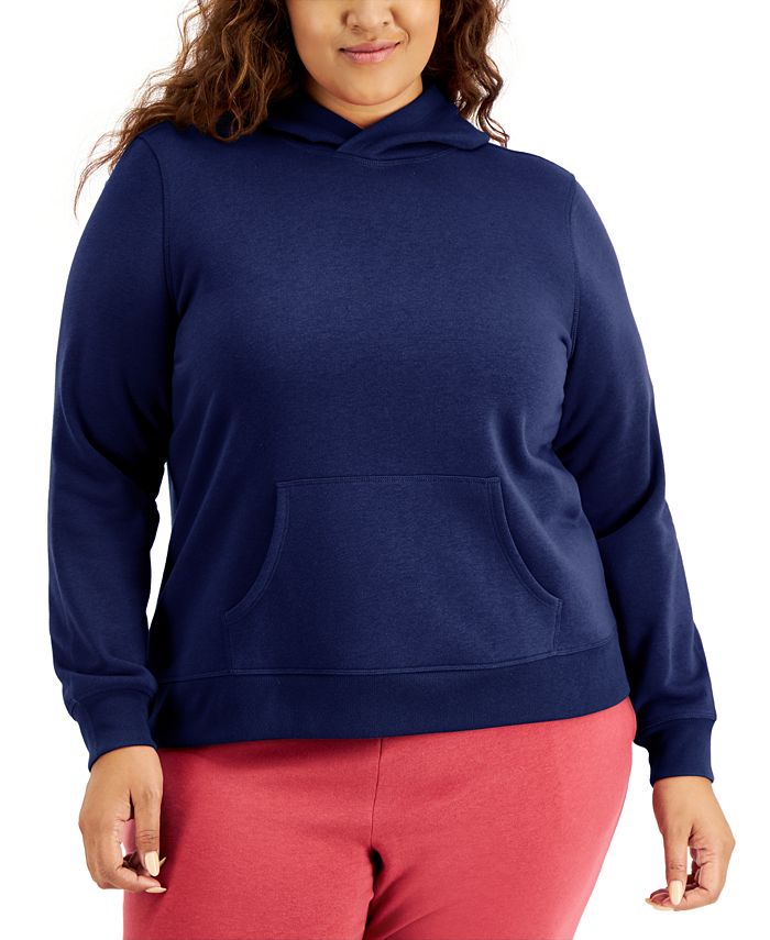 ID Ideology Women's Pullover Hoodie Blue Size 3X