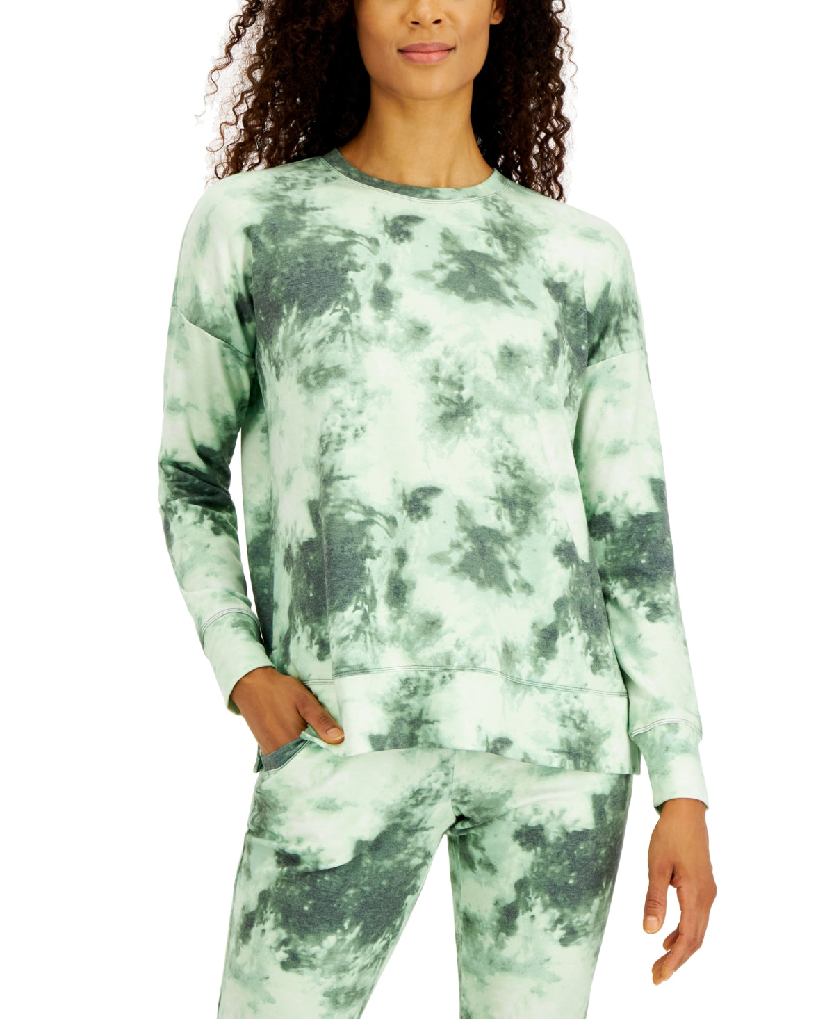 ID Ideology Women's Shades Tie Dyed Top Green Size X-Small