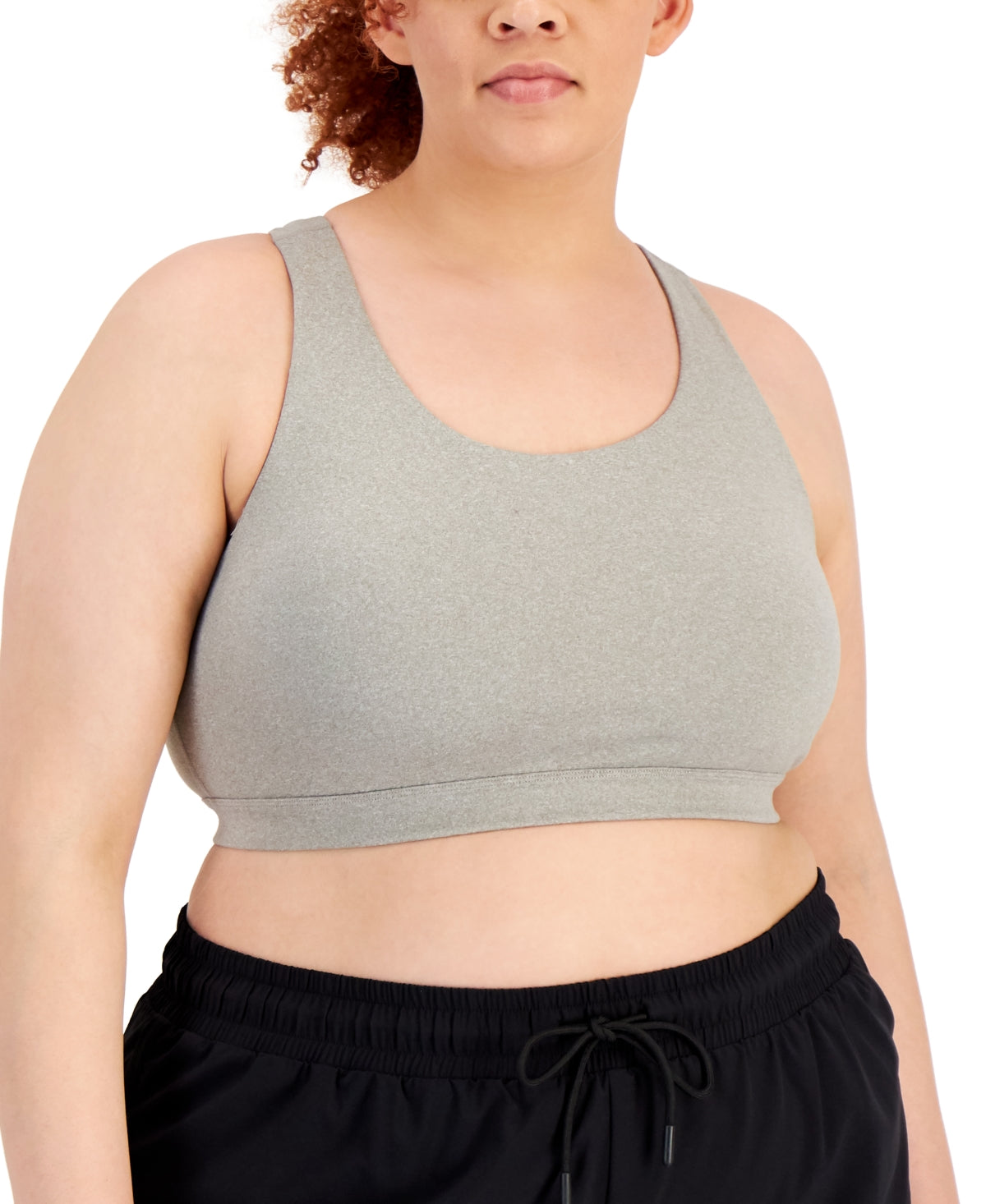 ID Ideology Women's Sweat Set Sports Bra Gray