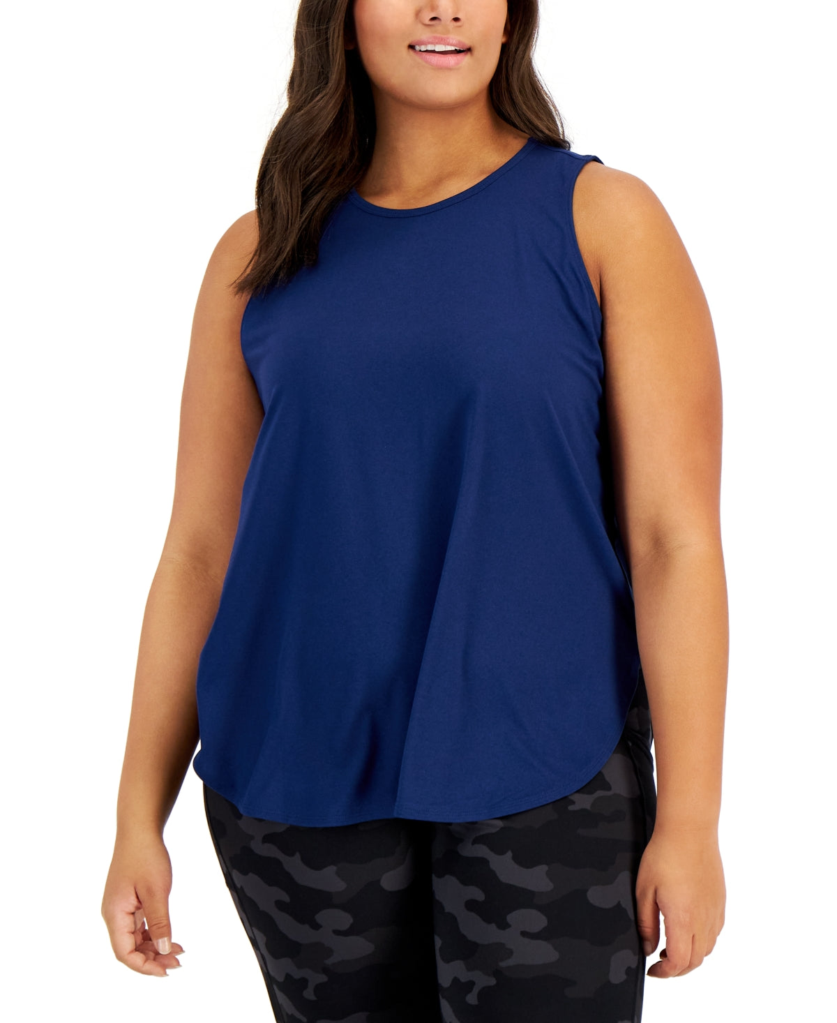 ID Ideology Women's Sweat Set Tank Blue Size 1X