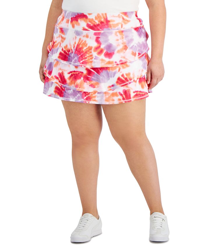 ID Ideology Women's Tie Dyed Skort Orange Size 3X