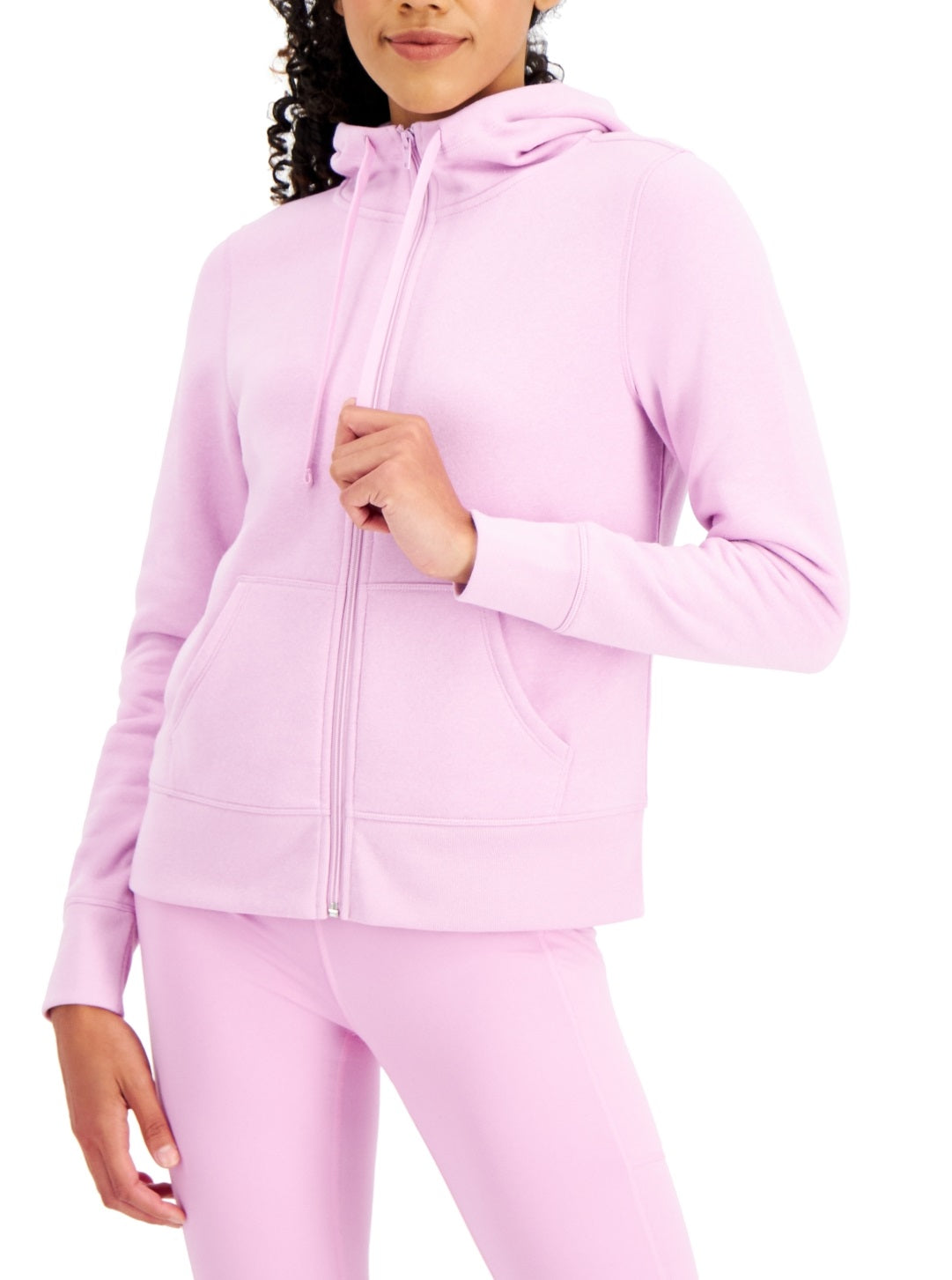 ID Ideology Women's Zip Front Fleece Hoodie Purple Size XX-Large