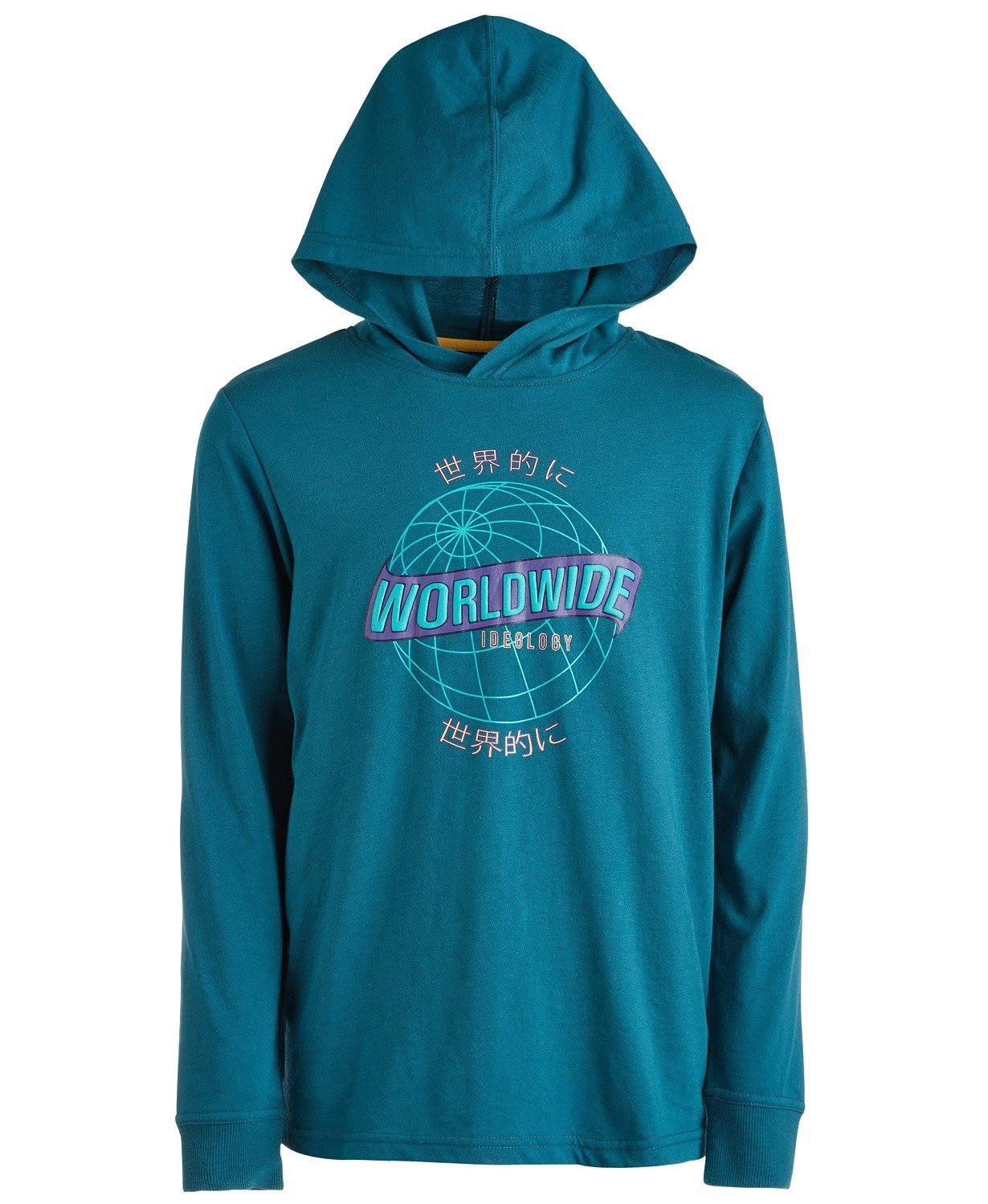 Ideology Big Boys Graphic-Print Hooded T-Shirt  Above Dark Teal Green Size Large
