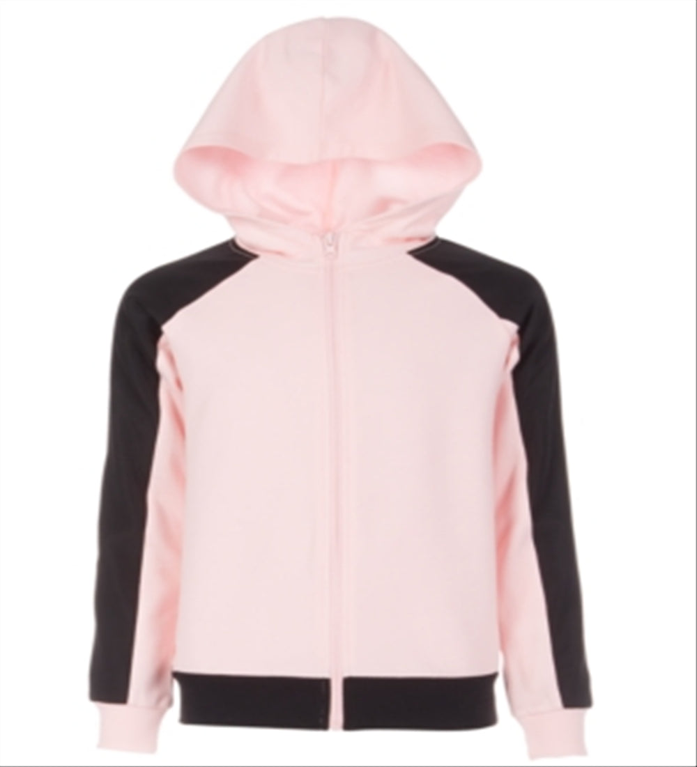 Ideology Big Girl's Pieced Zip up Hoodie Pink Size S