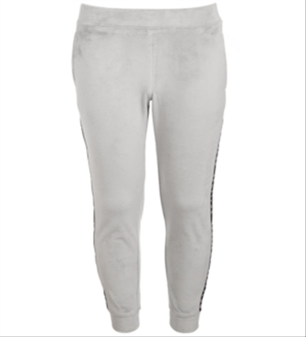 Ideology Big Girl's Side Taped Velour Sweatpants Gray Size -XL-16