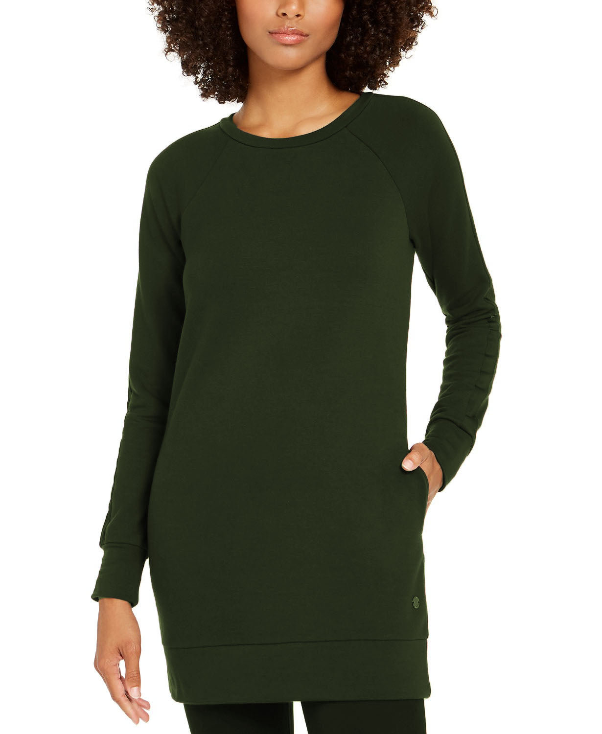 Ideology Women's Long Sleeve Tunic Green Size Small