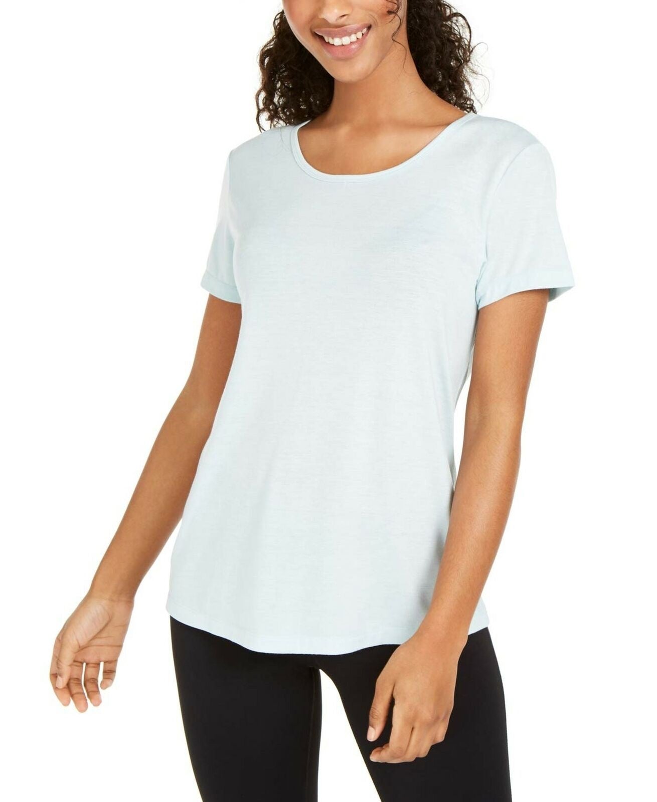 Ideology Women's Mesh Back T-Shirt Green Size X-Small