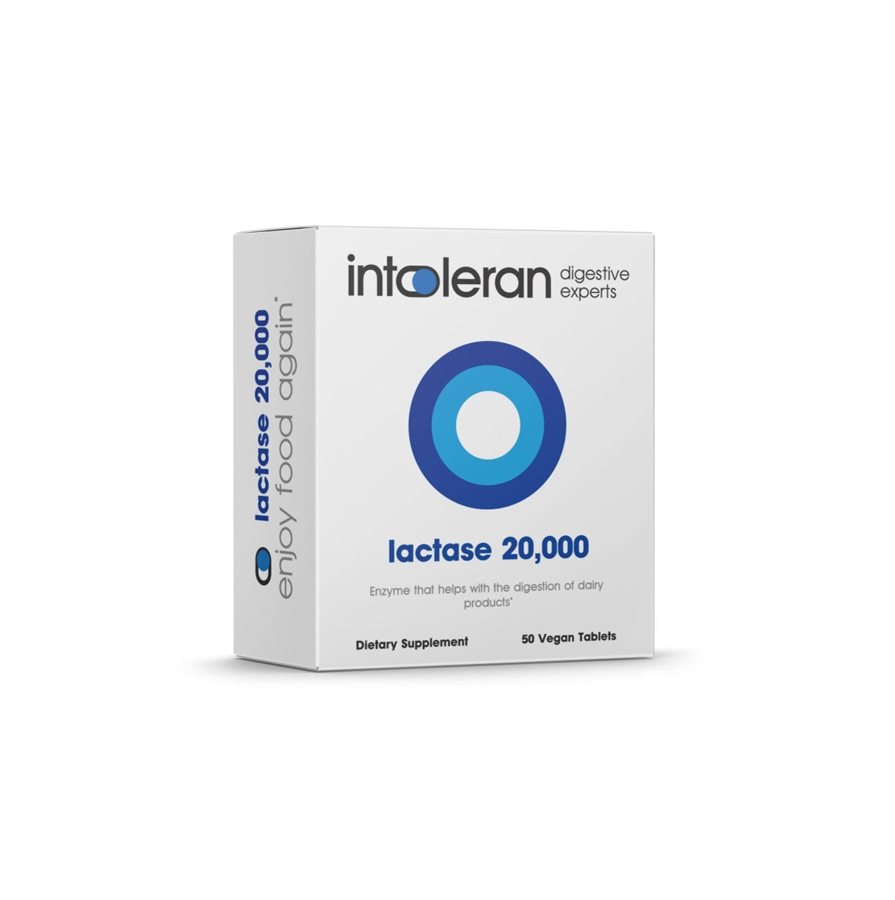 Intoleran® Lactase 20,000 for Lactose Intolerance, Lactase Enzyme Helping with the Digestion of Dairy Products - 50 Scored Tablets