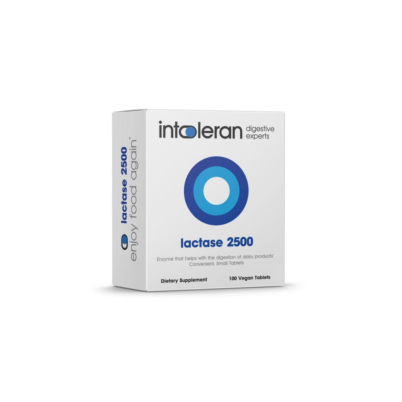 Intoleran® Lactase 2500 for Lactose Intolerance, Lactase Enzyme Helping with the Digestion of Dairy Products - 100 Small Tablets