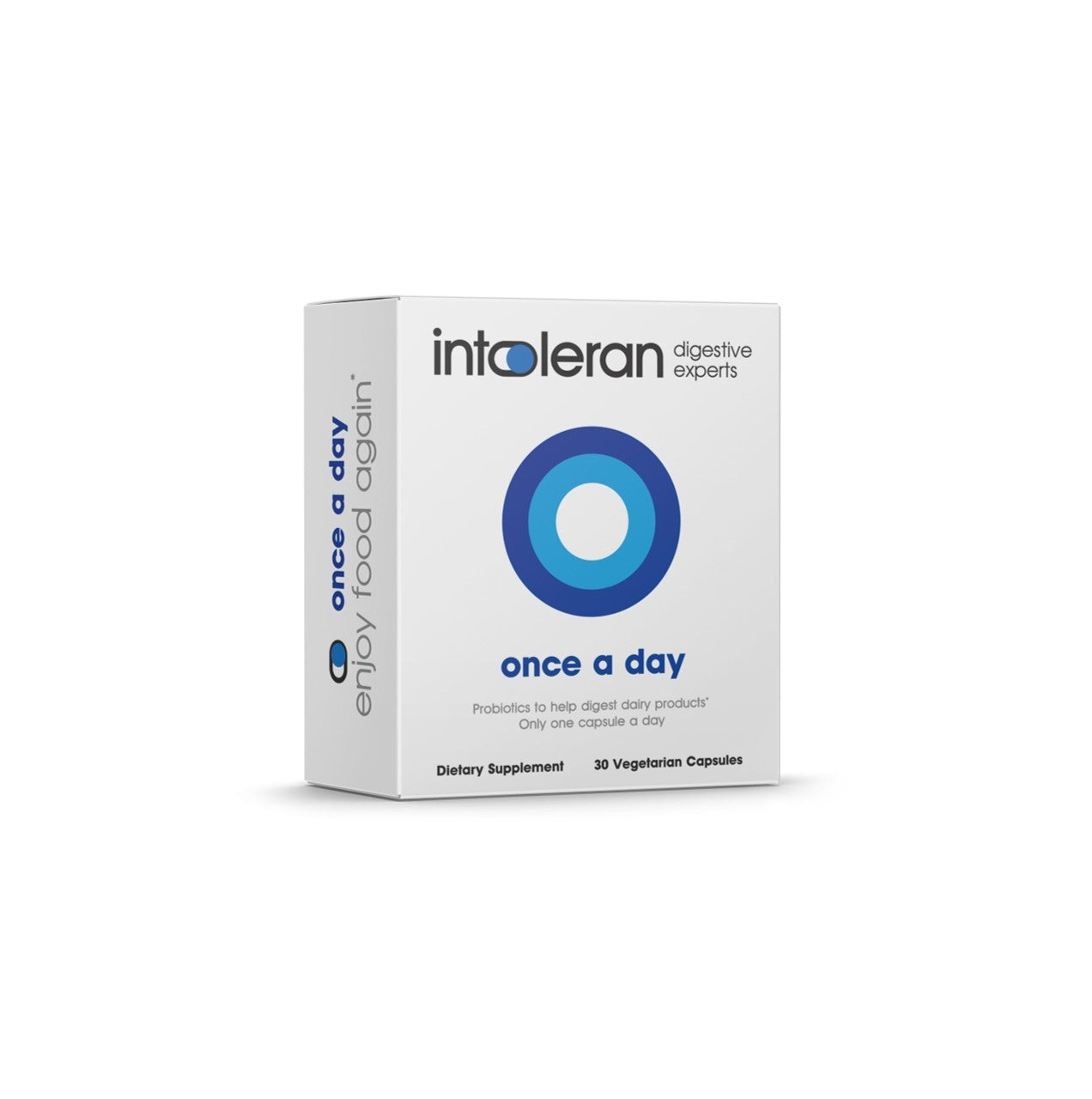Intoleran® Once A Day for Lactose Intolerance, Probiotic Helping to Digest Dairy Products - 30 Capsules