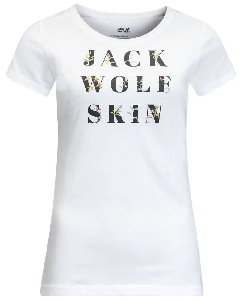Jack Wolfskin Flower Letter T-Shirt - Women's