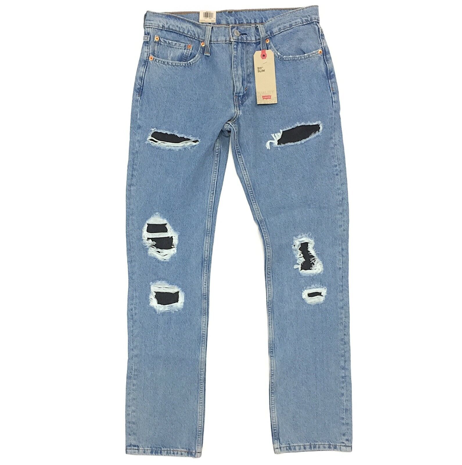 Levi's 511 Men's Slim-Fit Stretch Jeans Light Blue Size 33X34