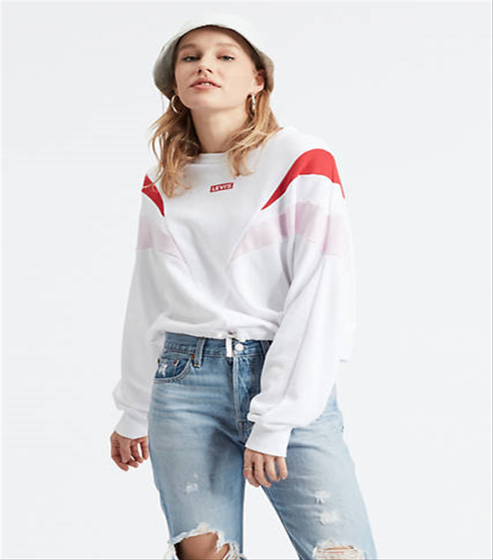 Levi's Florence Graphic Crewneck Sweatshirt White Size XL