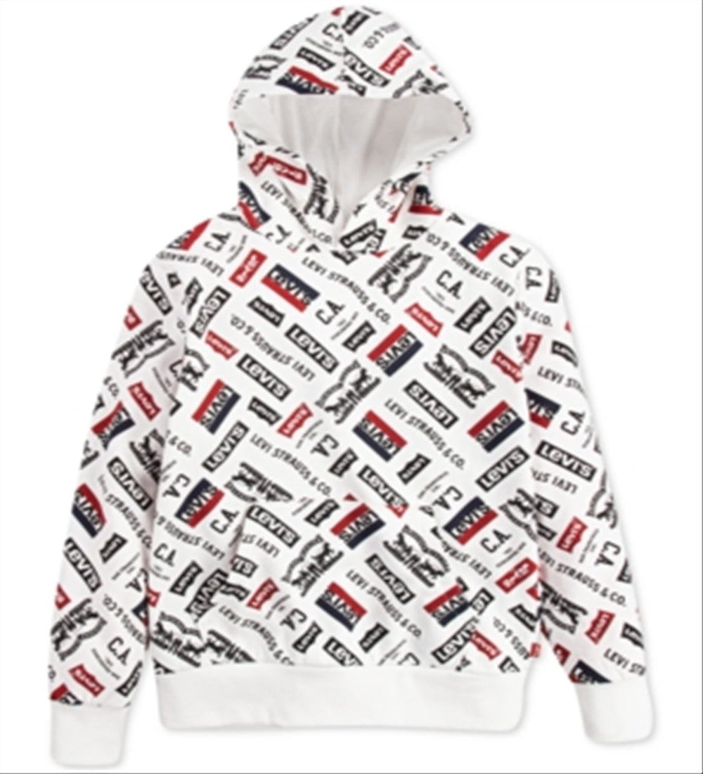 Levi's Little Boy's Fleece Logo Hoodie White Size 7