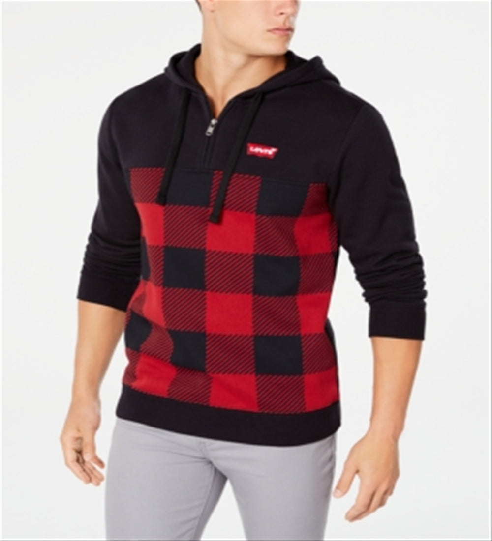 Levi's Men's Check Sweater Red Size Large
