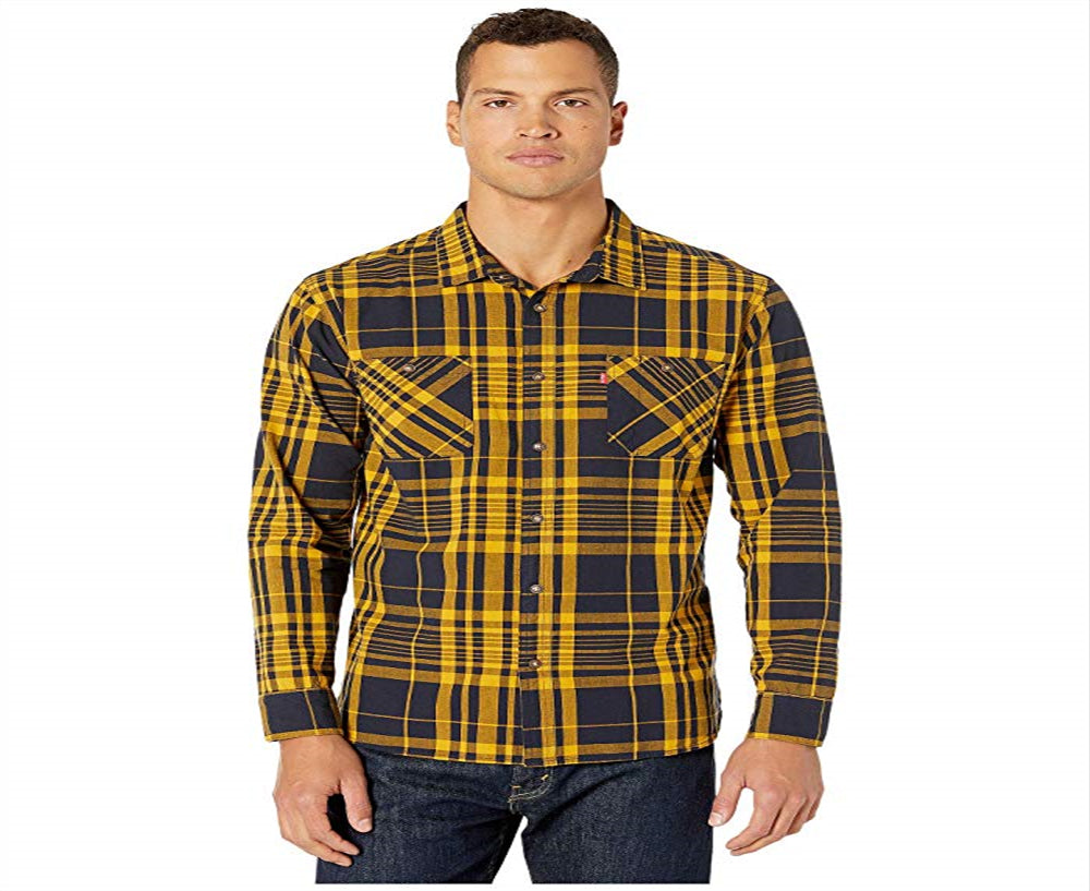 Levi's Men's Clothing Nobles Canvas Shirt Yellow   Size Large