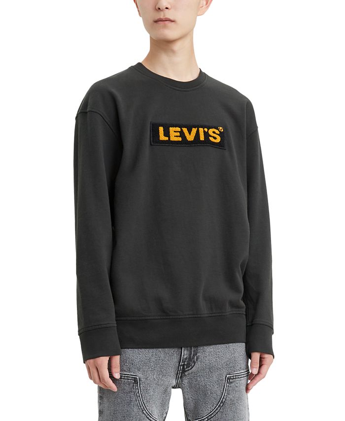 Levi's Men's Cotton Logo Sweatshirt Black Size XX-Large