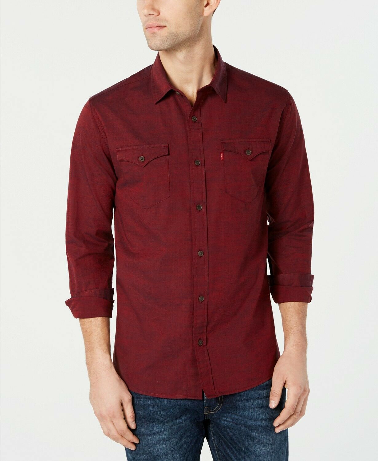 Levi's Men's Darrow Shirt Red Size Large