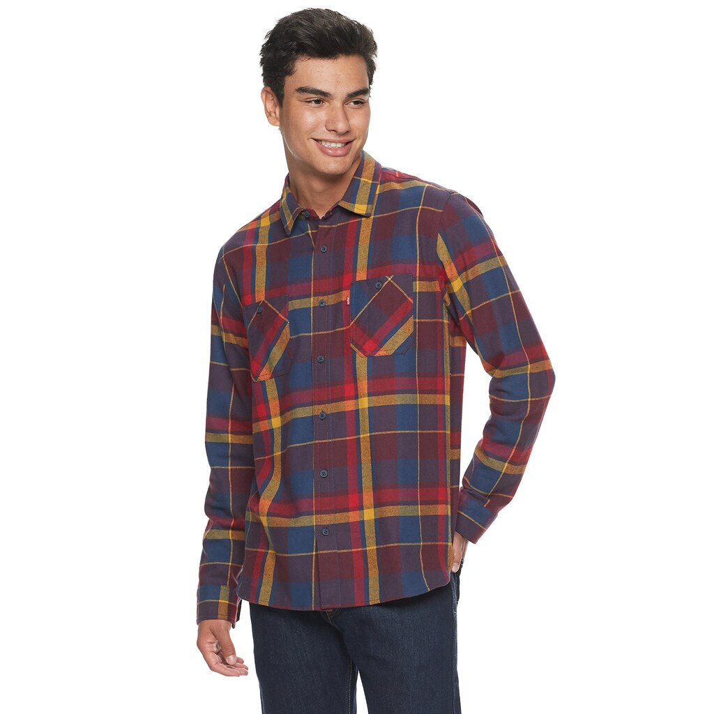 Levi's Men's Flannel Shirt Yellow Size X-Large