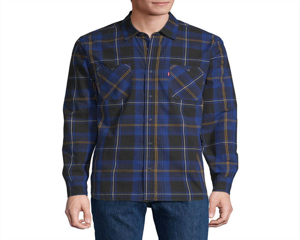 Levi's Men's Hobel Plaid Woven Button Down Shirt