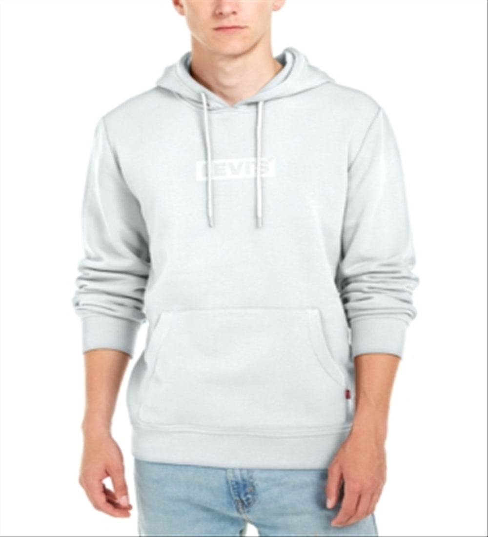 Levi's Men's Logo FleeceLined Hoodie White Size Large