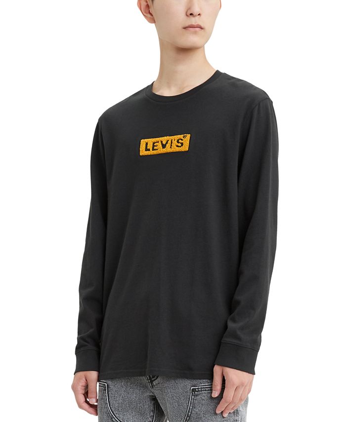 Levi's Men's Logo Graphic Casual Shirt Black Size XX-Large