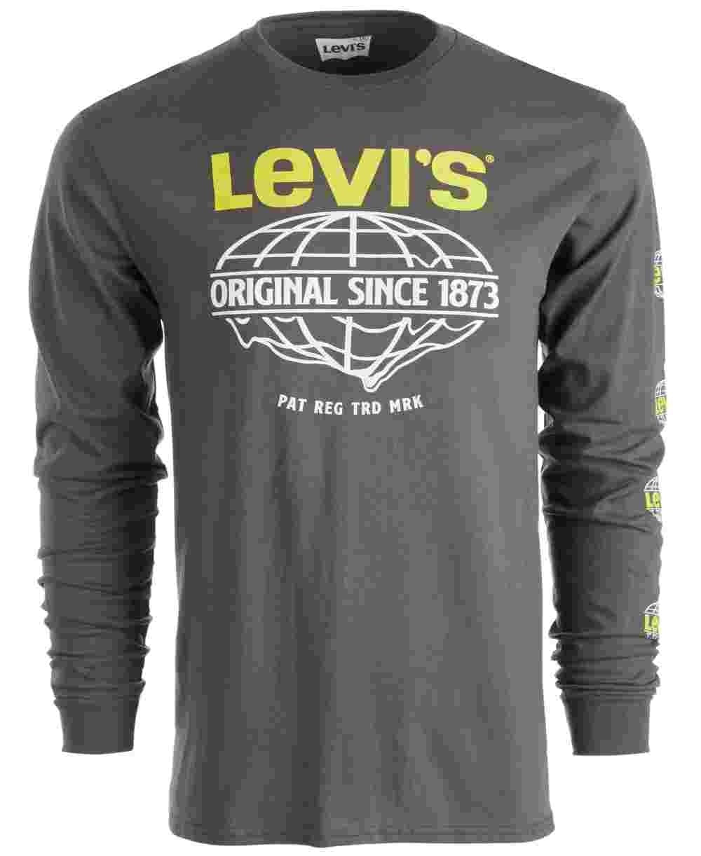 Levi's Men's Long Sleeve Network T Shirt Black Size X-Large