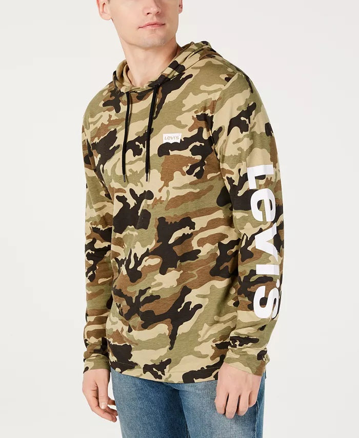 Levi's Men's Long Sleeve Tonner Hoodie Green Size Large