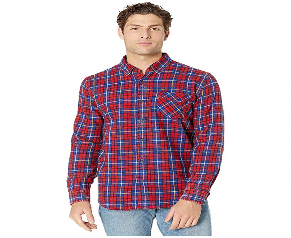 Levi's Men's Mondy Slub Twill Shirt Red Size M