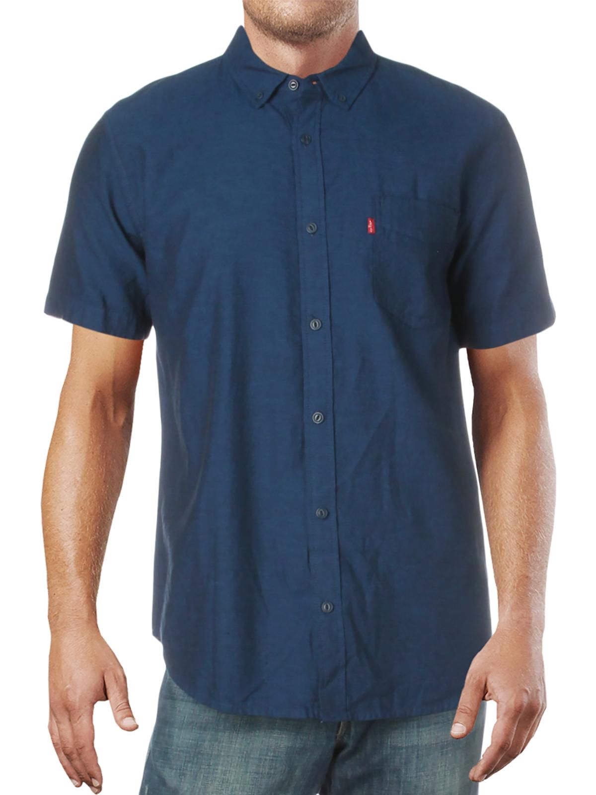 Levi's Men's Seoul Collared Button Front Casual Shirt Blue Size XXL
