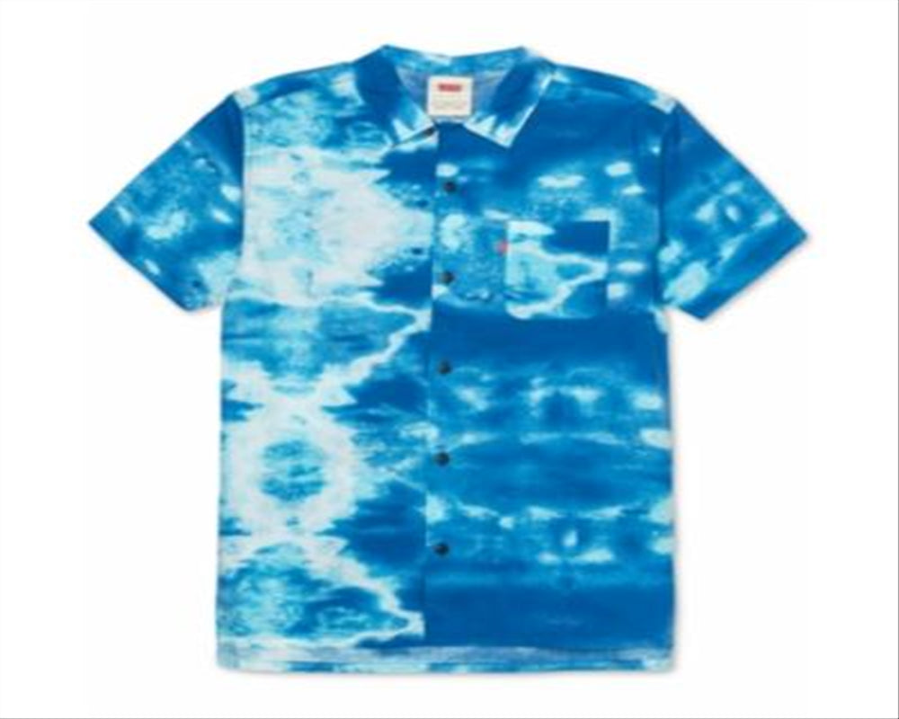 Levi's Men's Sky Dyed Shirt Blue Size Large