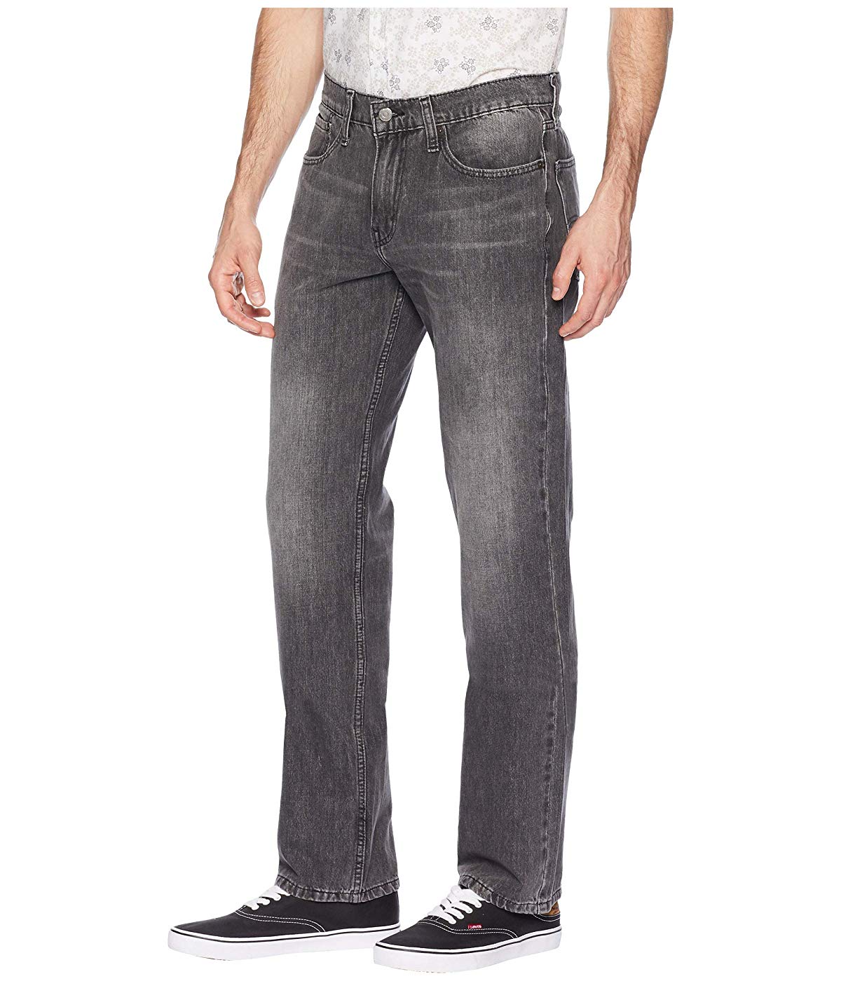 Levi's Men's Straight Fit Denim Jeans Gray Size 30 X 32