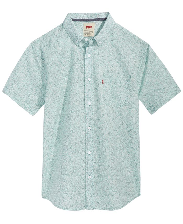 Levi's Men's Woven Floral Button up Shirt Blue Size XX-Large