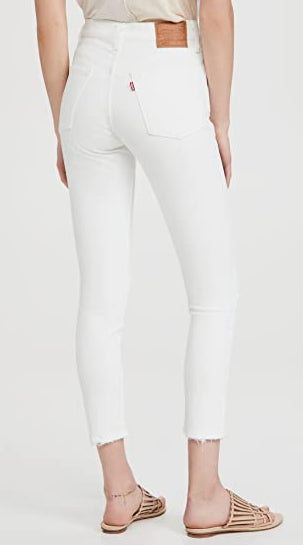 Levi's Women's 501 Skinny Jeans White Size 24/28-