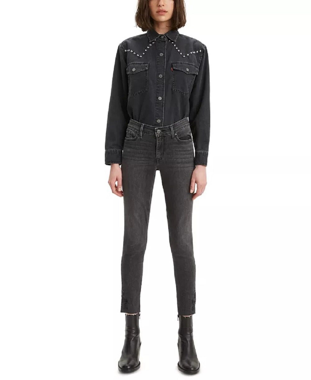 Levi's Women's 711 Skinny Ankle Jeans Black Black Size 26
