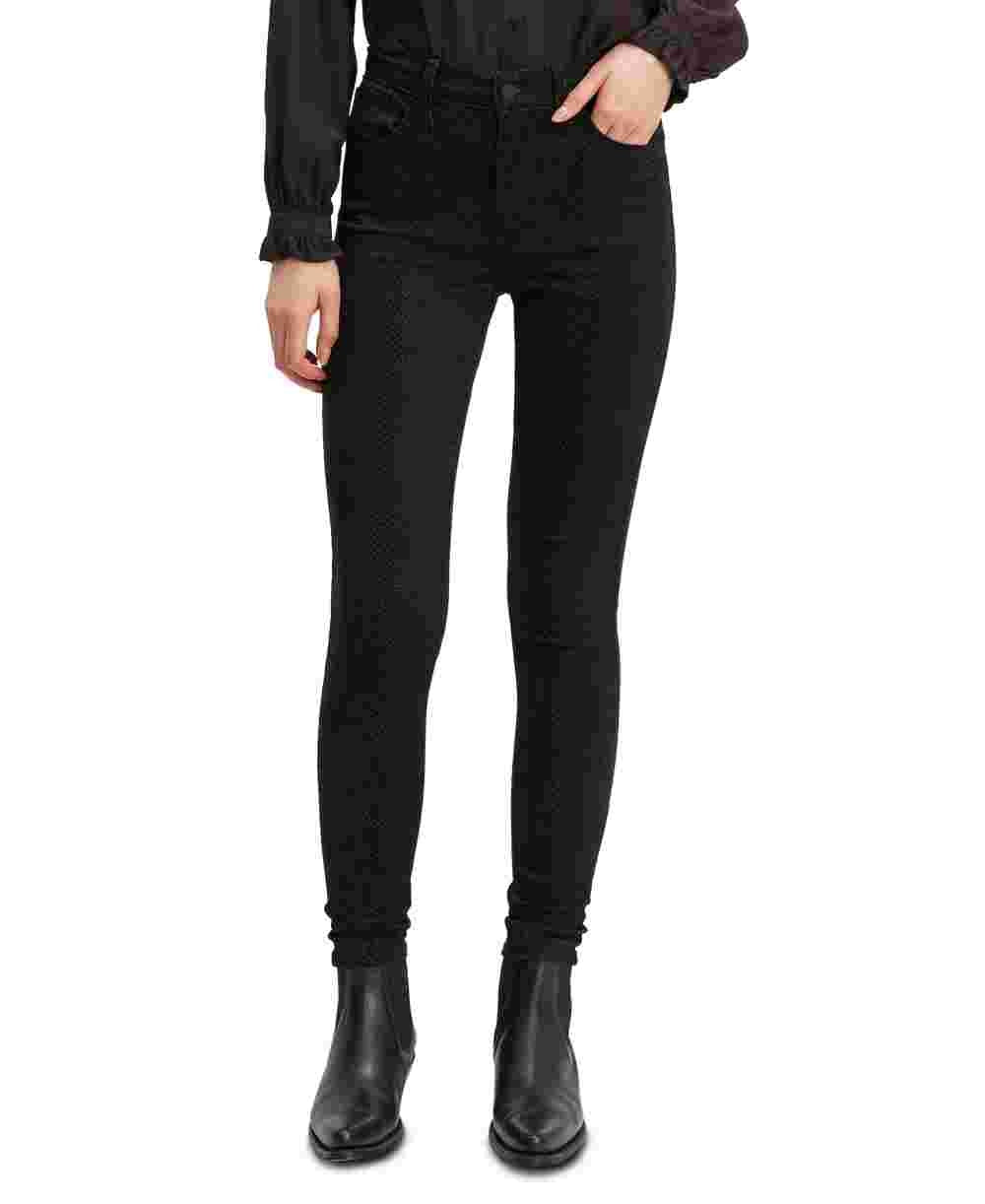 Levi's Women's 720 Python Print High Rise Super Skinny Jeans Black Size 31x30