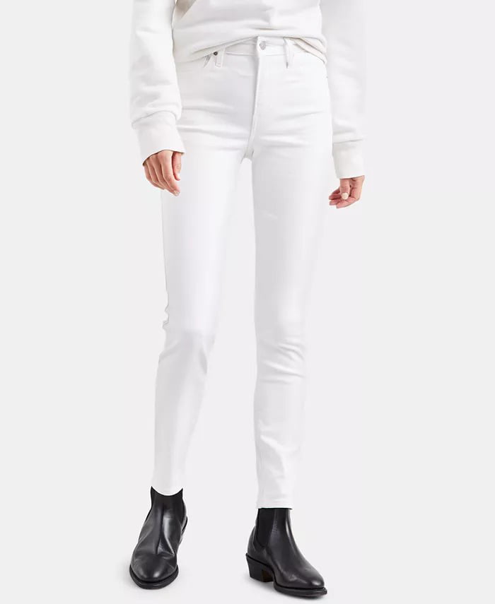 Levi's Women's 721 High Rise Skinny Jeans In Short Length White Size 28