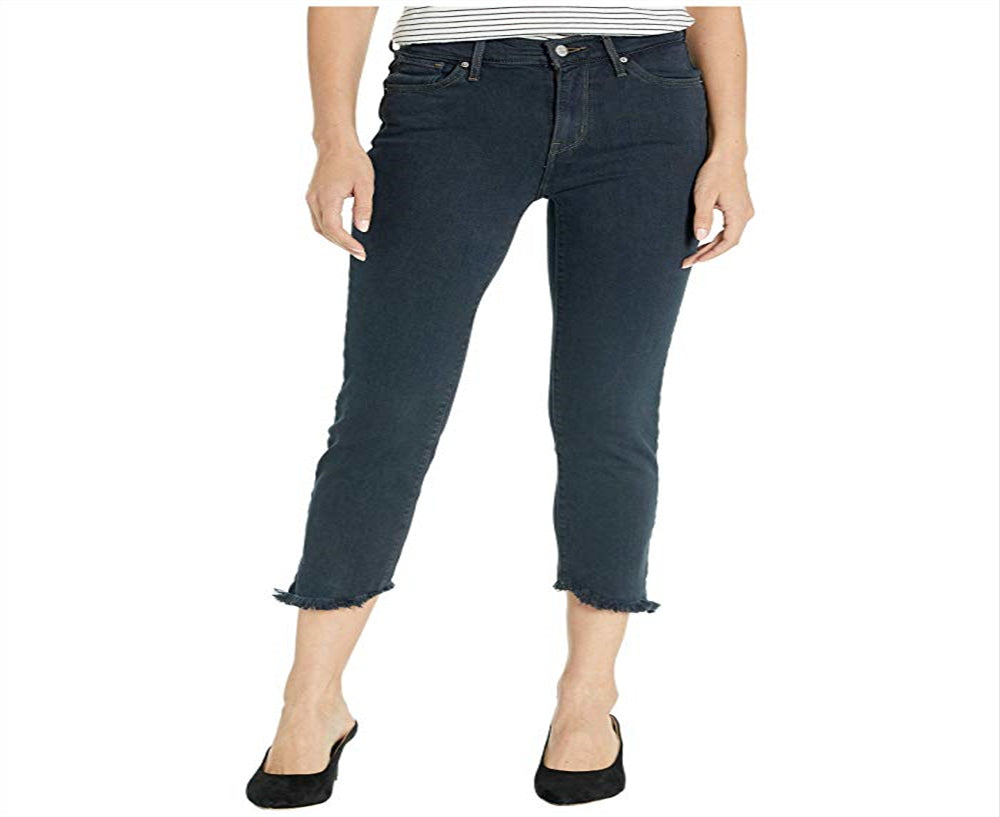 Levi's Women's 724 High Rise Straight Crop Jeans Blue Size 25