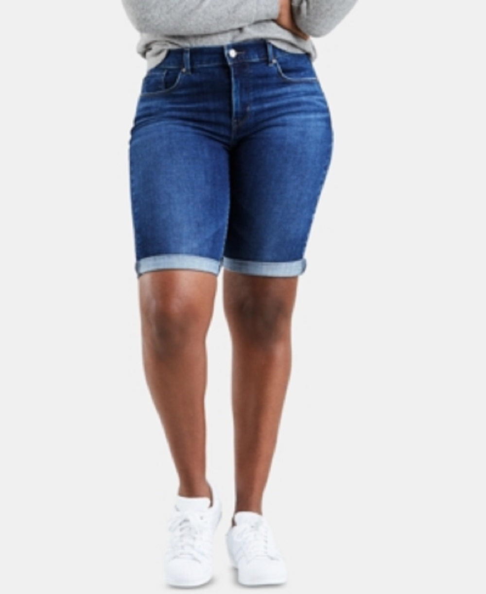Levi's Women's Bermuda Shorts Blue Size 28