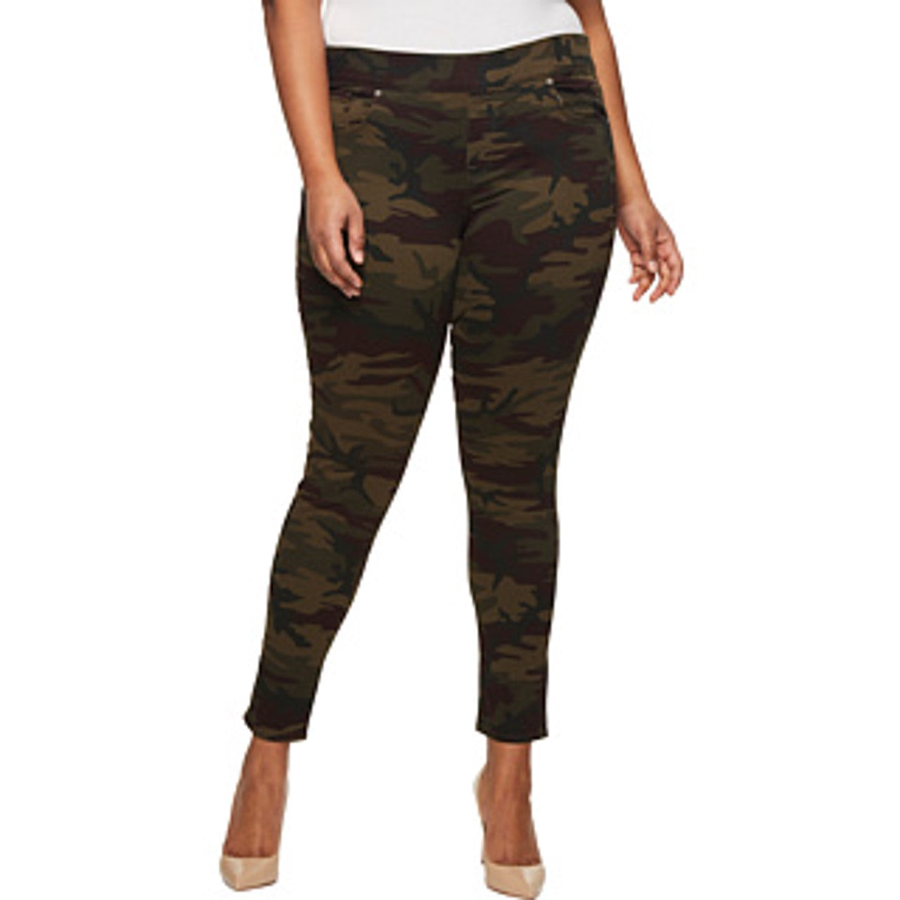 Levi's Women's Camo Pull on Leggings Green Size 24W