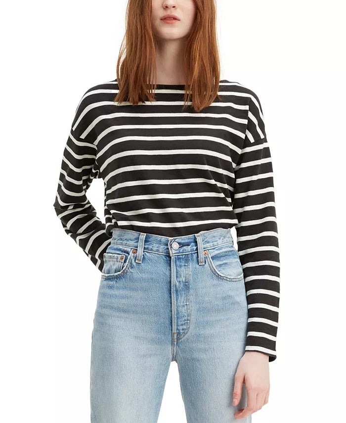Levi's Women's Cora Cotton Sailor T-Shirt Black Size Small