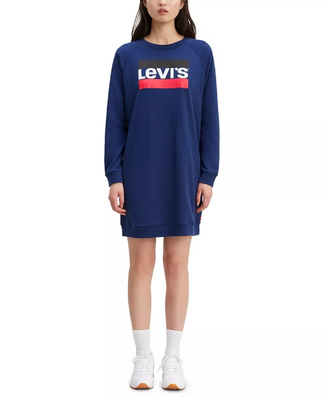 Levi's Women's Crew Sweatshirt Dress Blue Size Small