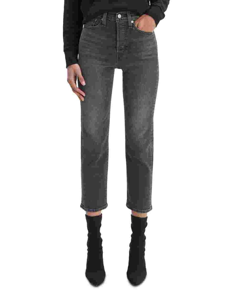 Levi's Women's Cropped Button Fly Jeans Black Size 50X42
