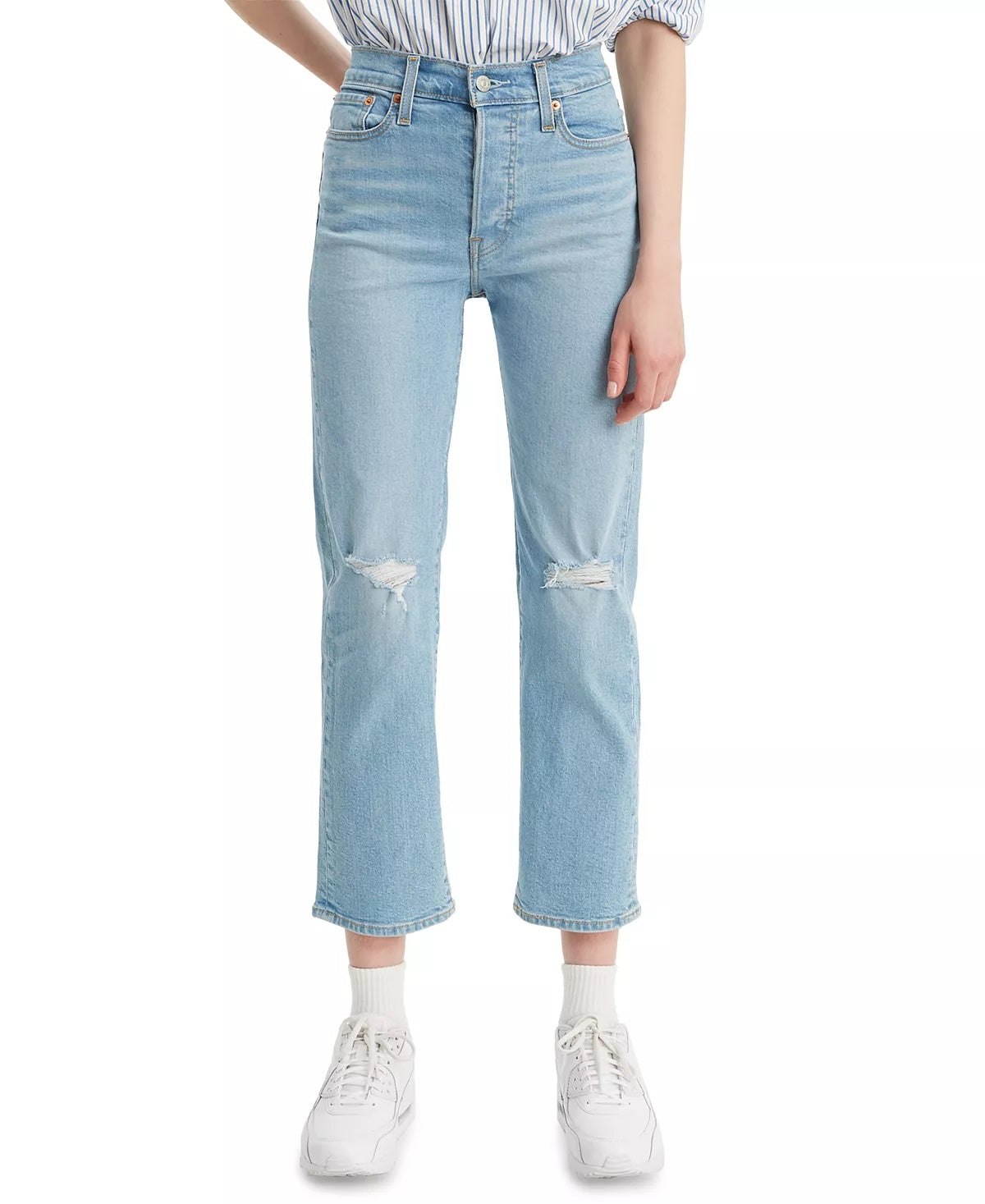 Levi's Women's Distressed Cropped Jeans Blue 27
