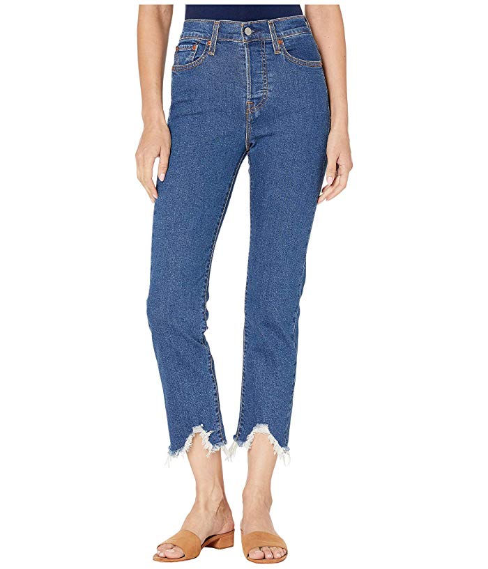 Levi's Women's Distressed Cropped Jeans - Pacific Stonewash Size 25