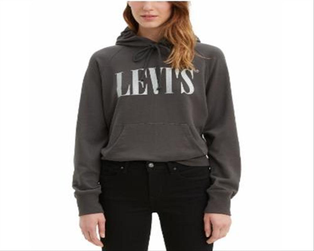 Levi's Women's Graphic Sport Hoodie Black Size X-Small
