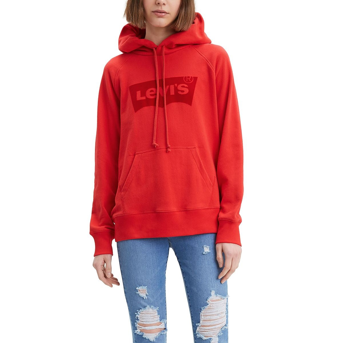 Levi's Women's Graphic Sport Hoodie Red Size X-Small