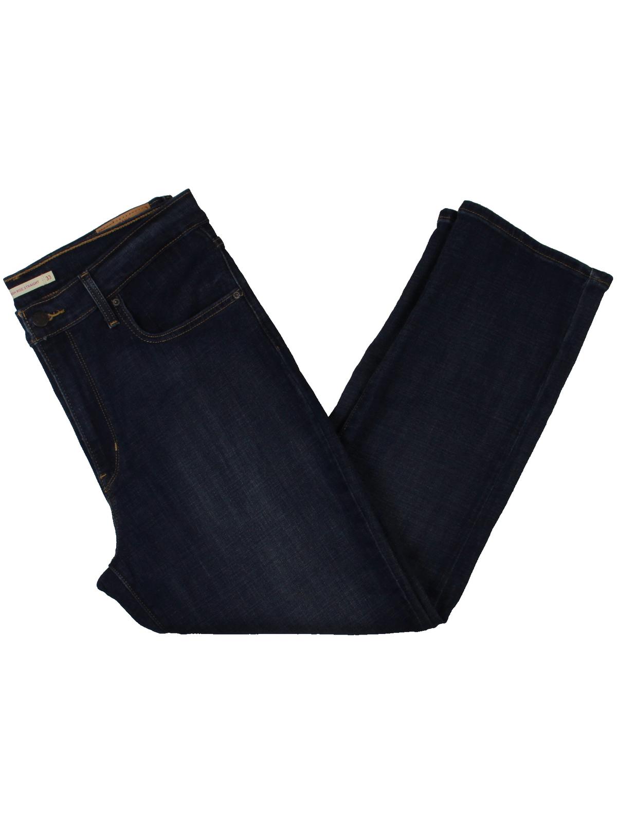 Levi's Women's High Rise Straight Stretch Cropped Jeans Blue Size 29