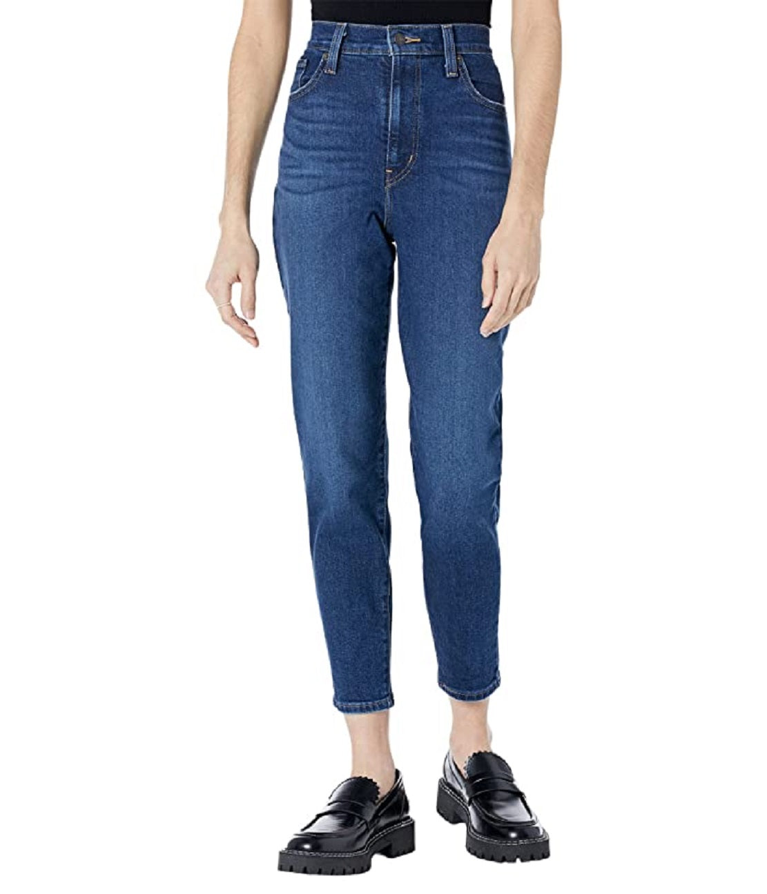 Levi's Women's Hoge Taille Mom Jeans Blue Size 26X27